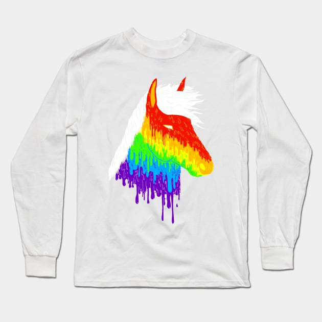 Horse of a Different Color Long Sleeve T-Shirt by electricmethod